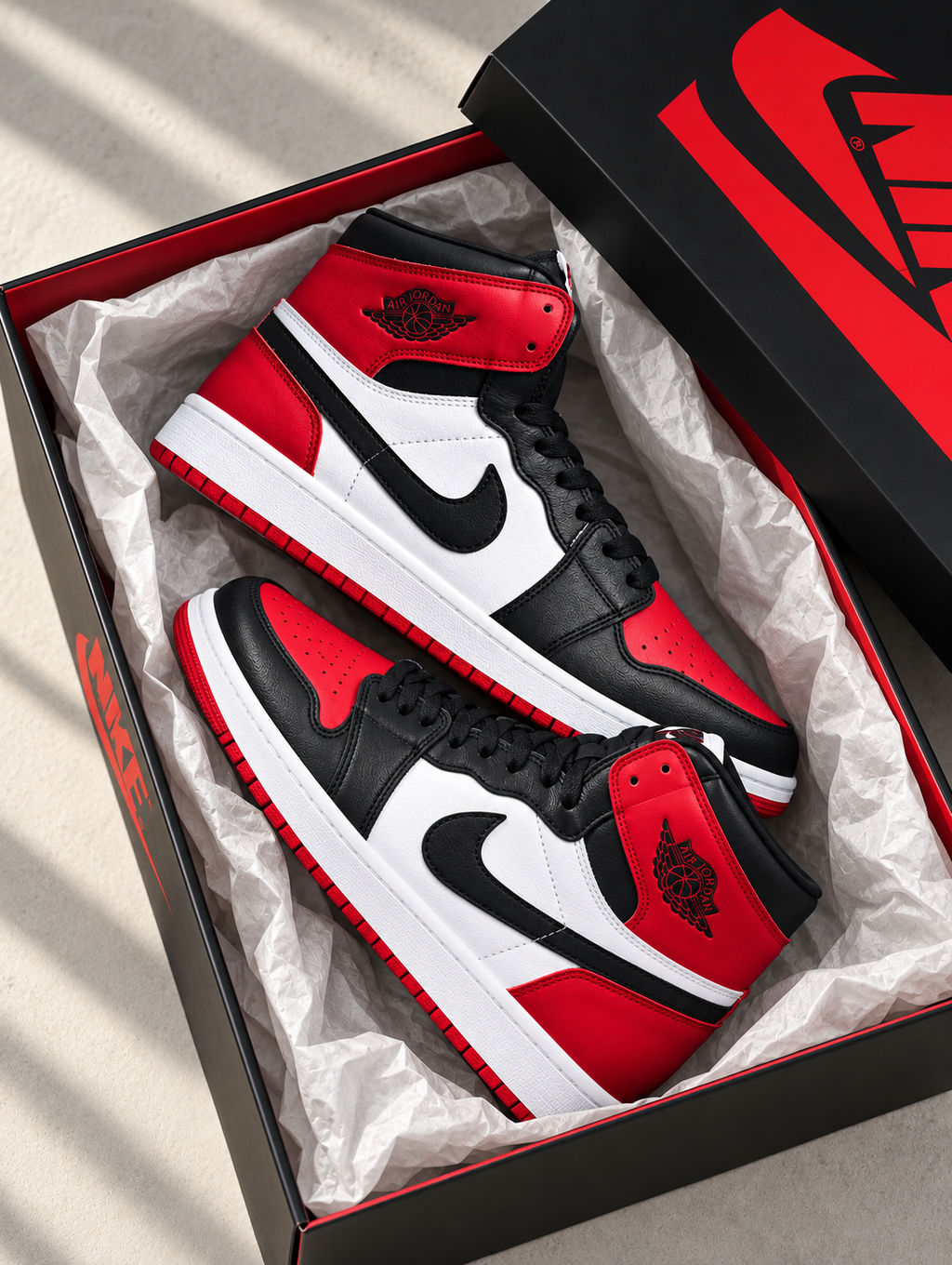 JORDAN 1 RETRO HIGH BRED TOE